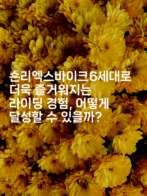 숀리엑스바이크6세대로 더욱 즐거워지는 라이딩 경험, 어떻게 달성할 수 있을까?-체코치