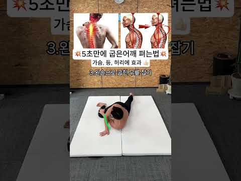 굽은 어깨 쫙 펴는 5초 운동 #홈트레이닝 #스트레칭 #어깨통증