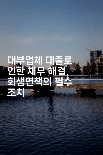 대부업체 대출로 인한 채무 해결, 회생면책의 필수 조치-체코치